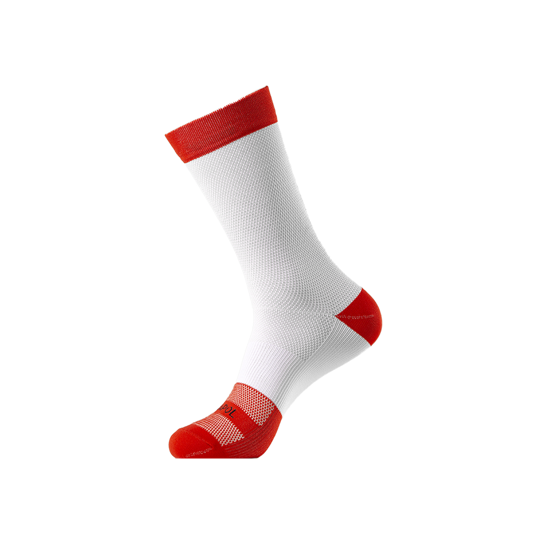 Socks 2Mesh Blanco Rojo